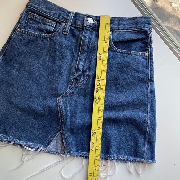 MADEWELL Lakeline Wash Eco Edition Rigid Denim A Line Mini Skirt Blue 25‎ - Picture 6 of 9